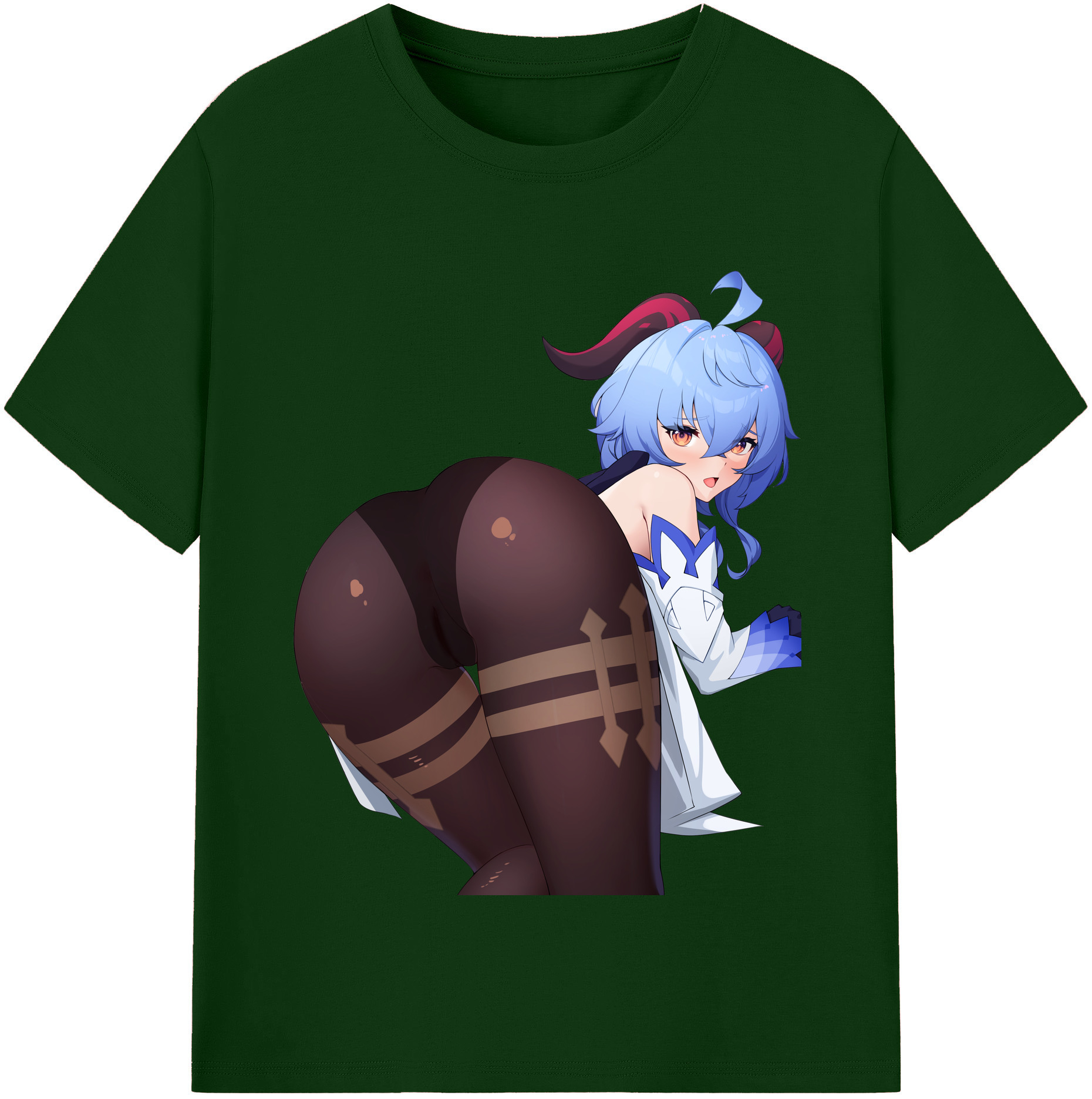 げんし神 甘雨 かんう genshin Ganyu 綿100％半袖Tシャツ（フロントプリント）